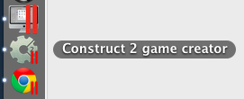 Screen shot of Construct 2 in the OSX dock